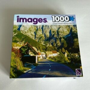 ❤️ BNIB Sealed 1000 Piece Images Sure-Lox Alpine Mountain Village Puzzle 27”x19”